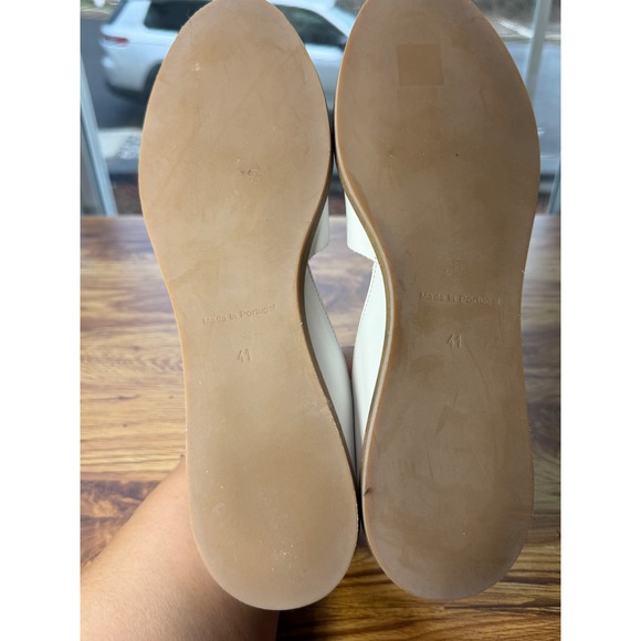 COS Women's White Leather Moccasins Flats Sz 9.5 - Picture 11 of 12